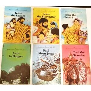A Zondervan / Ladybird Bible Books 1980 Lot of 6 children's Color Illustrated
